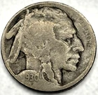 1930-S Buffalo Nickel 5C 5 Cents San Francisco Mint Fine Condition 1097