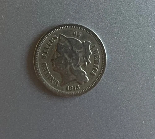 USA 3 cents 1873 C/N VF RARE