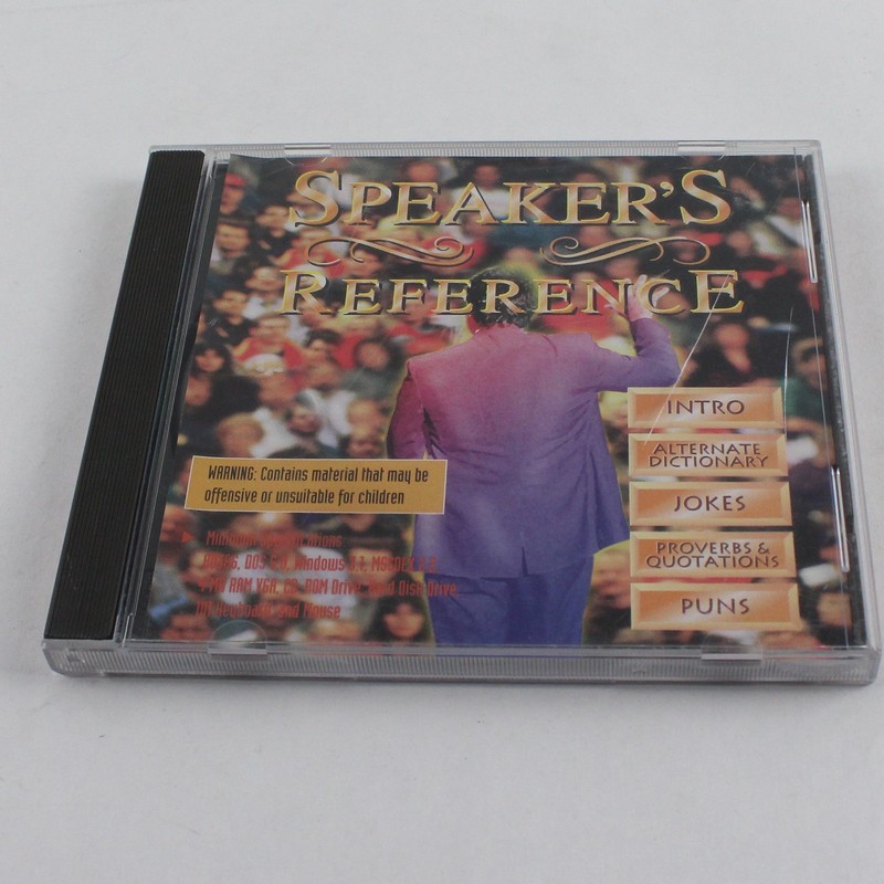 Speaker's Reference Interactive Multimedia Pursuits PC CD-ROM 1994