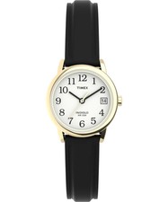 Timex Women's T2H341 Women's Watch Easy Reader 25mm Leather Strap Indiglo Date