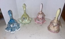 Fenton Set of 4 Limited Ed. Designer Series 1998 Bells all numbered 112/2500