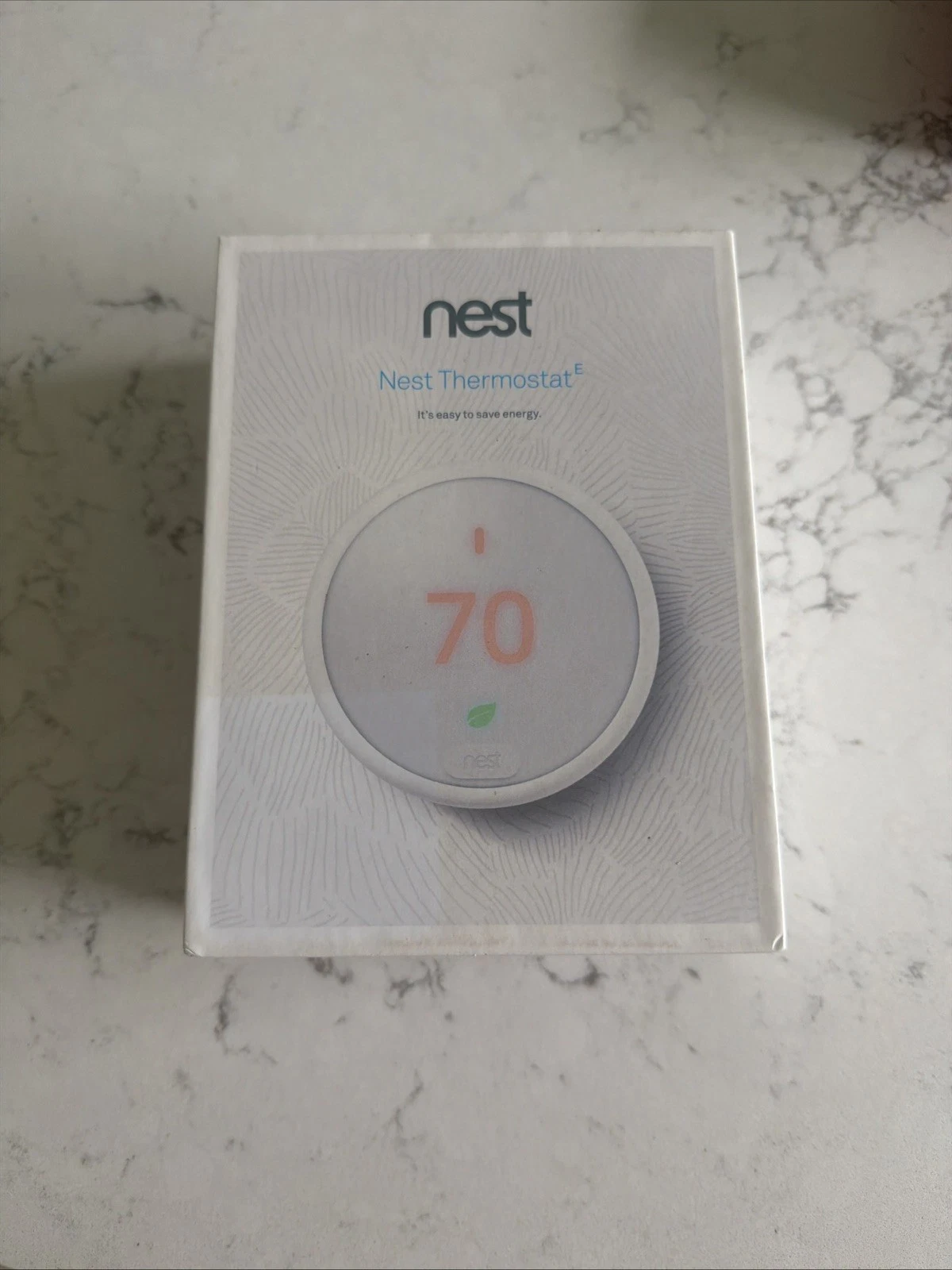 Google Nest Thermostat E (T4000ES) Programmable Smart Thermostat - White - New