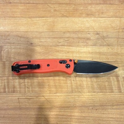 Pocketknife Manual Folding Axis Lock SS Plain Drop Point Blade Clip Orange/Black