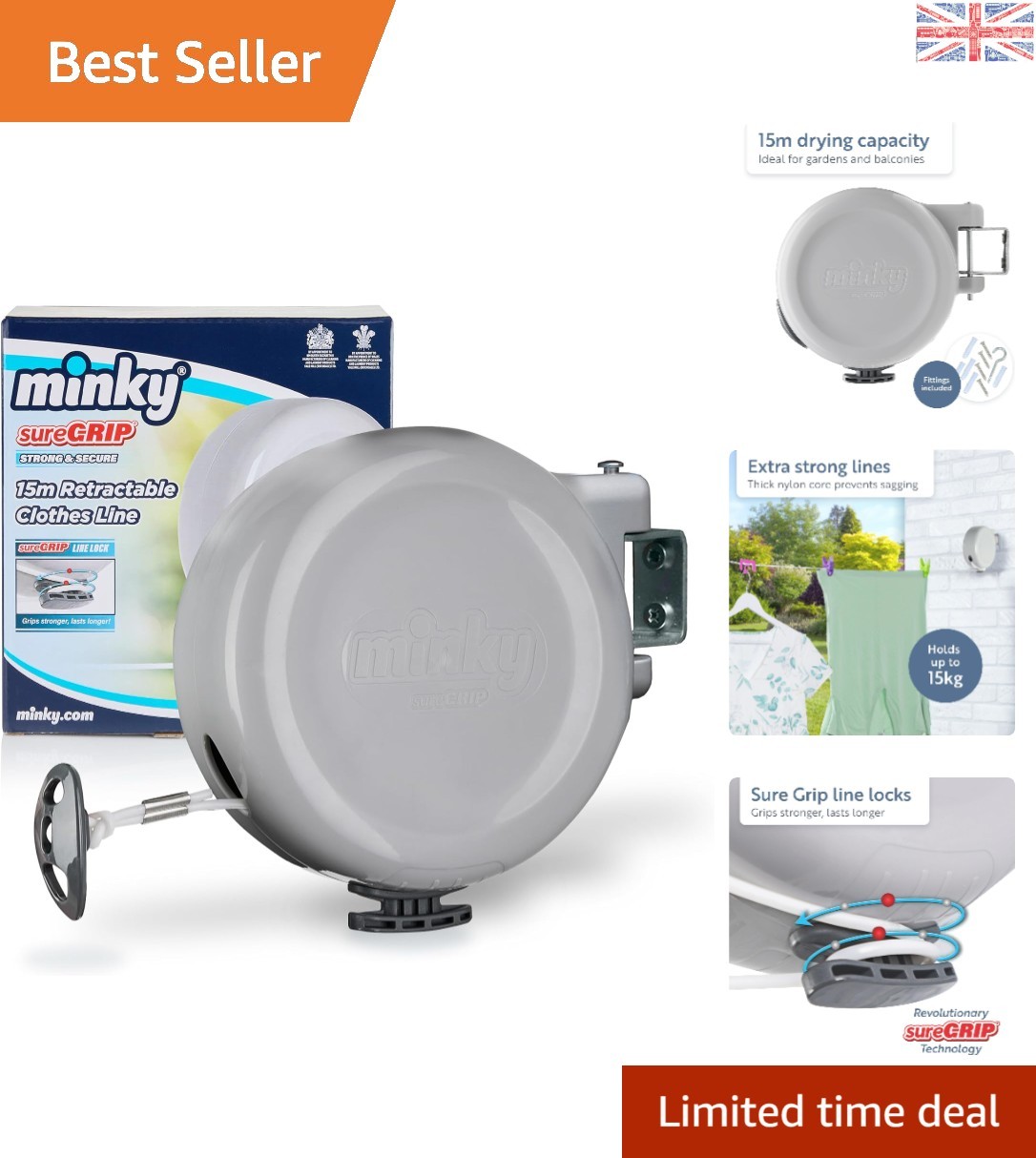 Trustworthy 15m Retractable Clothes Line - Stylish & Practical Laundry Solution