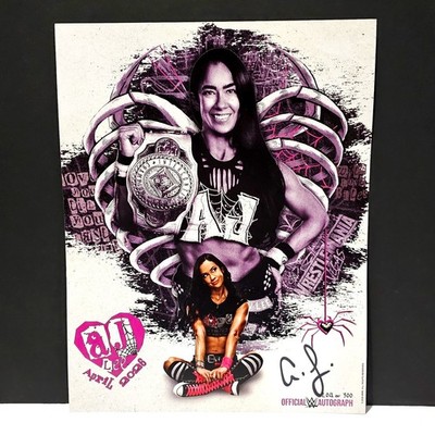 WWE AJ Lee 11x14 SIGNED Autographed Poster Photo WrestleMania 42 Vegas Exclusive