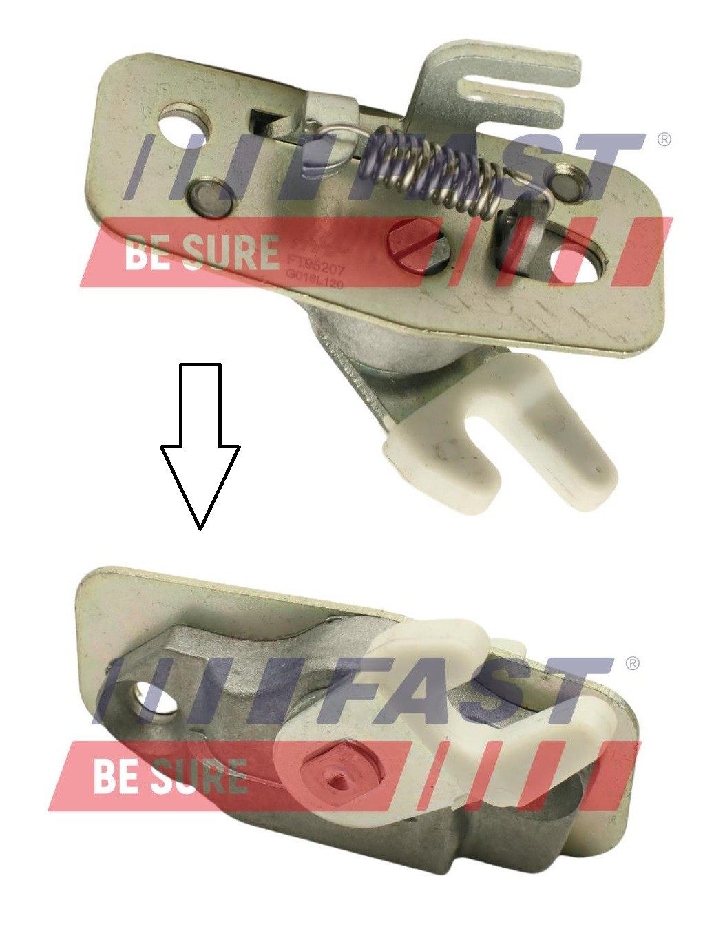 Serrure de porte latérale coulissante pour Citroën Jumper et Peugeot Boxer 1994-2006 FT95207