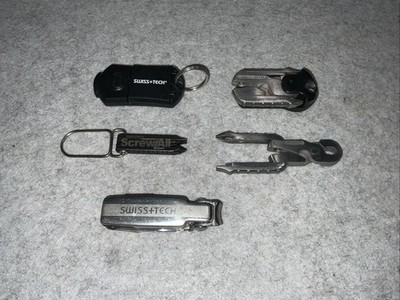 Lot Of 5 Swiss+Tech Swisstech Screwzall Tools Phillips Flathead Clippers