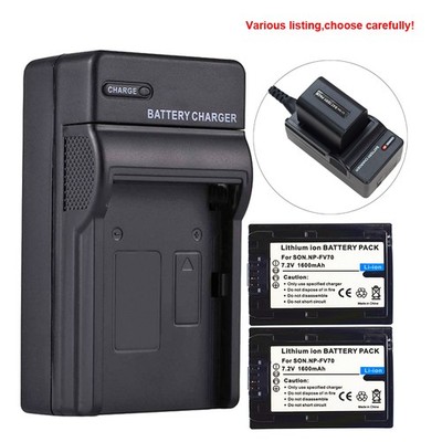 Battery or charger for Sony NP-FV70 FDR-AX33 NEX-VG10 NEX-VG20 VG30 NEX-VG900
