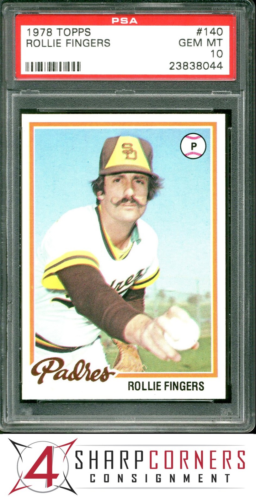 1978 TOPPS #140 ROLLIE FINGERS PADRES HOF PSA 10
