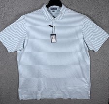 Peter Millar Crown Crafted Polo Shirt Mens XXL 2XL Striped Stretch Pima Cotton