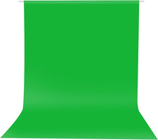 Hemmotop Chromakey Green Screen Backdrop, 5X7Ft Small Background Fabric Solid