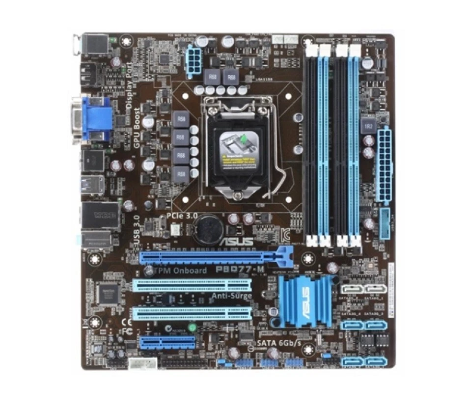 Asus P8Q77-M Scheda Madre socket lga 1155 intel Q77 motherboard ddr3 computer - Immagine 2 di 4