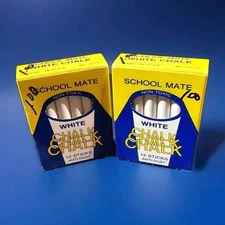 Vintage School Mate White Non Toxic Chalk 2 Boxes New In Box