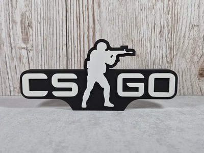 CS GO Counter Strike Global Offensive Logo Sign Desk Display Gaming Decor