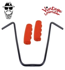 Original Lowrider 20" 22.2 D Handlebar Black 0214 120mm Grips Solid/Red