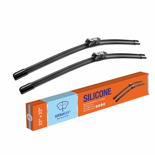 Silicone Wiper Blades 22" + 22" Automotive Windshield Wiper Blades for 2019-2...