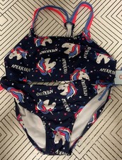    Cat  Jack Americorn Unicorn Two Piece Swimsuit Girls Size L 10/12   