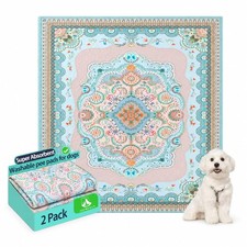 Washable Pee Pads for Dogs, 18"x24", 2 Pack Reusable Puppy Training Pads Super
