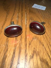 Vintage Swank Gold And Red Cufflinks  Pretty