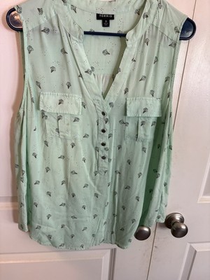 Torrid Mint Green With Ice Cream Cones Tank Size 0