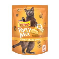 Friskies Purina Party Mix Cheezy Craze Crunch Cat Treats, 20 oz Pouch