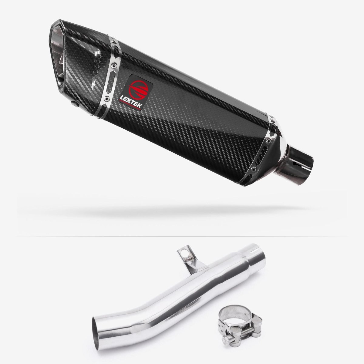 Lextek Slip-on Stainless Steel 300mm Exhaust for Honda CBF 600 04-07