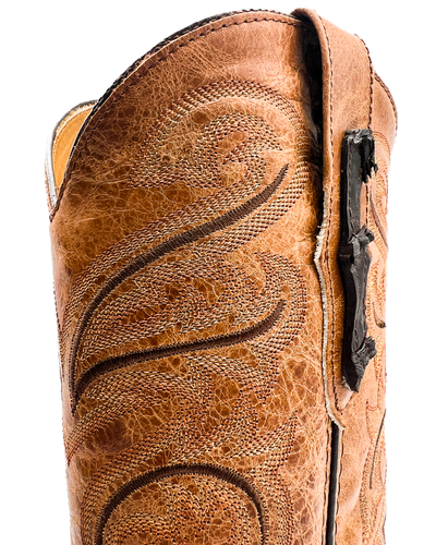 HERREN COWBOY FISCH PIRARUCU DRUCK WESTERN ECKIGE SPITZE STIEFEL BOTAS PESCADO EXOTISCH - Bild 4 von 7