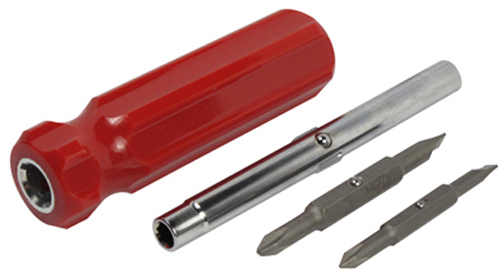 6-in-1 Flathead Slotted & Phillips Reversible Screwdriver PH1 PH2 Nut Driver Bit - Picture 2 of 5