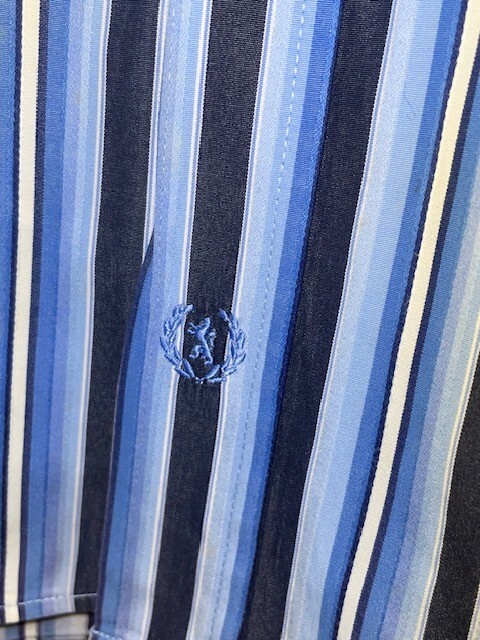 Bugatchi Uomo L Button Down Multicolor Blue Strip… - image 5