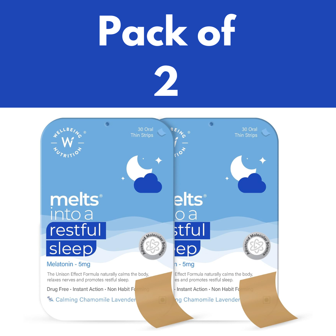 Wellbeing Nutrition melts Restful Sleep for Deep Sleep, Stress Relief  30 Strips