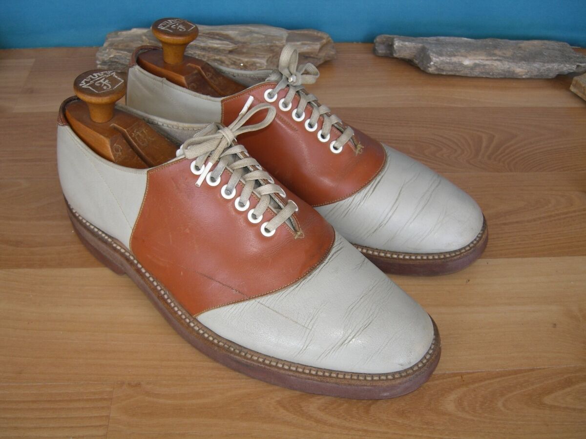 Authentic 40/50s Vintage Bass Saddle Shoes mens 8 | eBay Authentic 40/50s Vintage Bass Saddle Shoes mens 8 | eBay