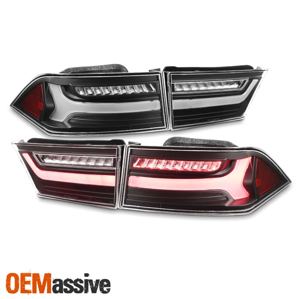 For 2004-2008 Acura TSX LED Light Bar Tail Lights Brake Lamp - Black Housing - Image 2 of 4