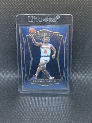 2020-21 Select Immanuel Quickley Premier Level Blue Prizm