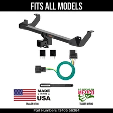 For 19-20 Buick Envision Trailer Hitch +4Way Wiring Fits All Models Curt Tow Kit