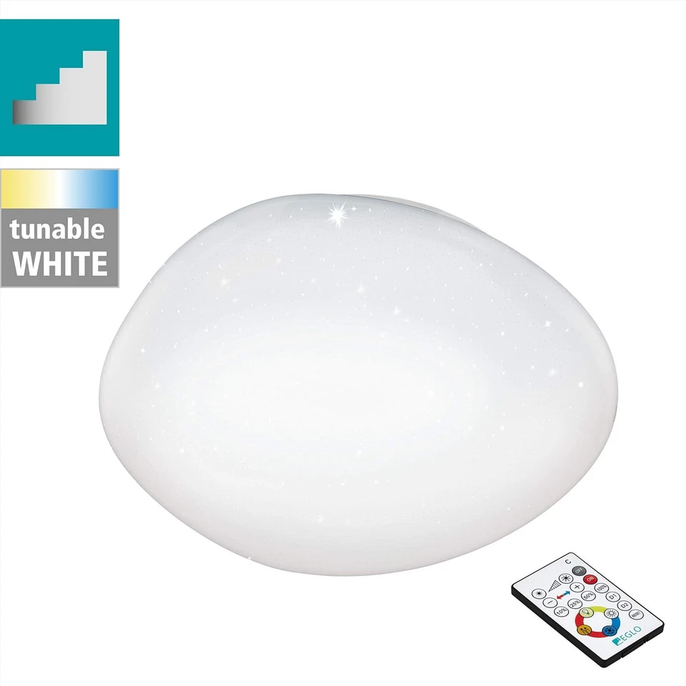 EGLO LED Deckenleuchte SILERAS 21W mit Fernbedienung Ø47 cm EEK:D (Spektrum A-G)