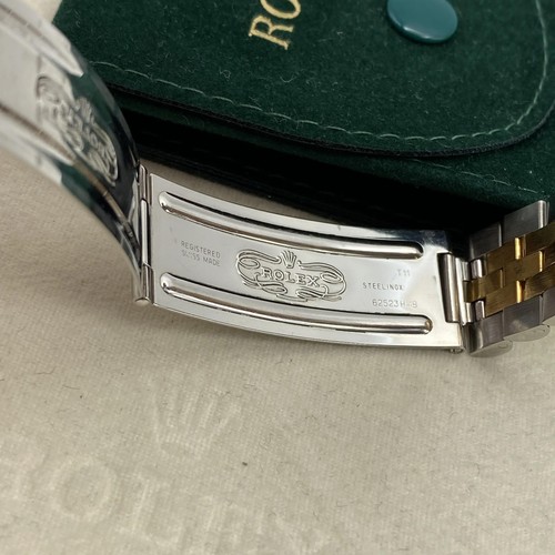 Montre pour homme Rolex Datejust 36 mm or jaune 18 carats acier champagne cadran diamant 16233 - Photo 6 sur 8
