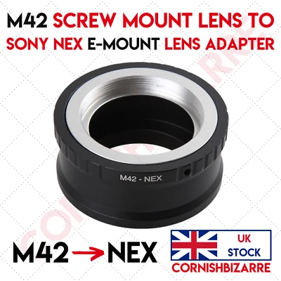 M42-NEX OBJEKTIVADAPTER FÜR M42 SCHRAUBOBJEKTIV FÜR SONY NEX E-MOUNT KAMERA - UK
