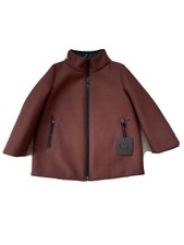 Gimo's Nwt Women's Reversible Puffer Jacket Wool/nylon Size 42 (us6) Rust/black