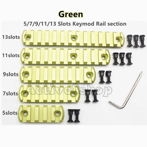 9 Color Key Mod Picatinny Rail Section System Aluminum Anodized Rifle Hunting - Picture 21 of 31