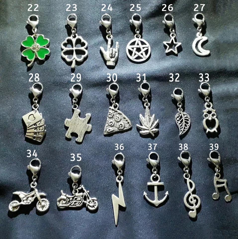 Ciondolo PORTAFORTUNA con clip Moschettone per Bracciale Collana mano di fatima - Immagine 3 di 4