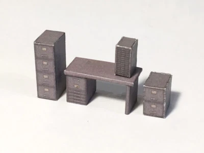 MODEL RAILWAY SCENERY VINTAGE OFFICE FURNITURE KIT FOR OO GAUGE 1:76 SCALE MODEL RAILWAY AX040-OO
