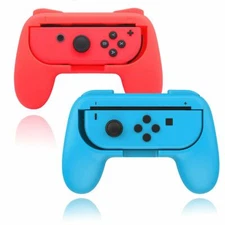 Beastron Grips Compatible with Nintendo Switch Joy Cons, 2 Pack (Red & Blue)