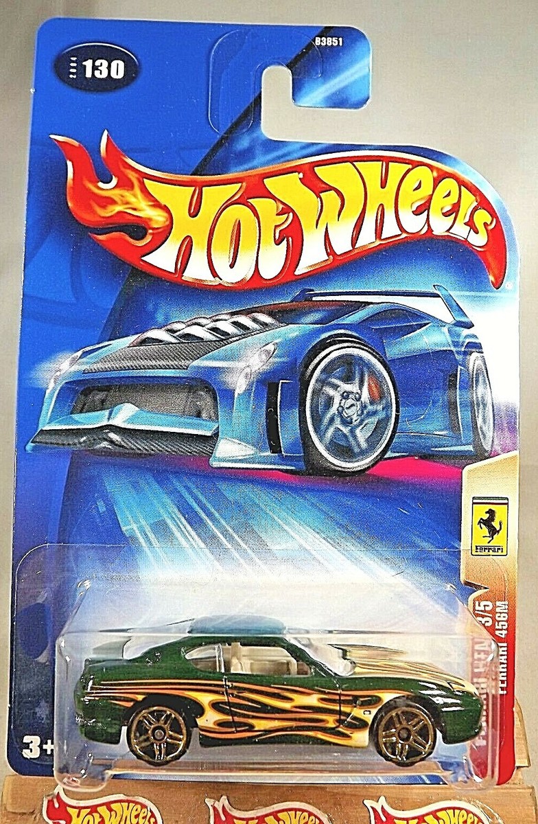 2004 Hot Wheels #130 Ferrari Heat 3/5 FERRARI 456M Green w