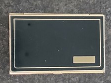 Vintage Battat Buisness Card Holder Gold Tone And Black W Box E70 FO