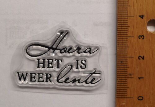 Hoera het is weer lente Clear Stempel Text Spruch Textstempel Spruchstempel - Bild 1 von 1