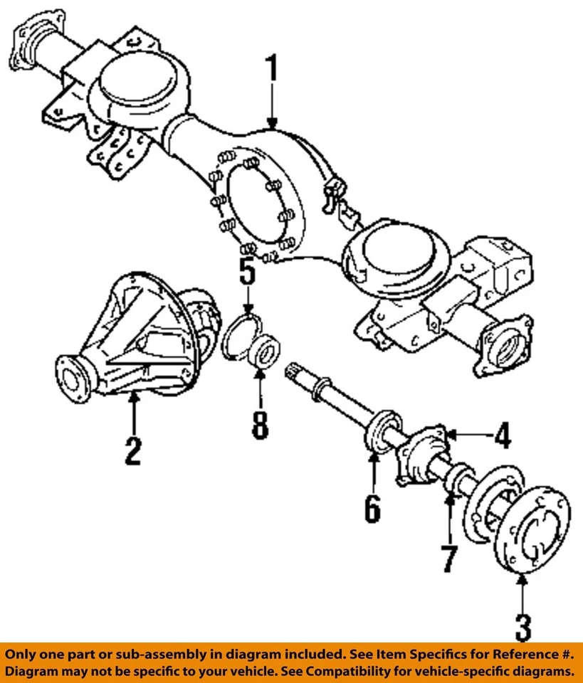 Б/у дифференциал несущая сборка подходит: 1998 Mitsubishi Montero sport задняя ось - Изображение 3 из 4