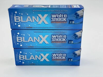 3x BlanX White Shock and Protect 50ml Toothpaste with LED