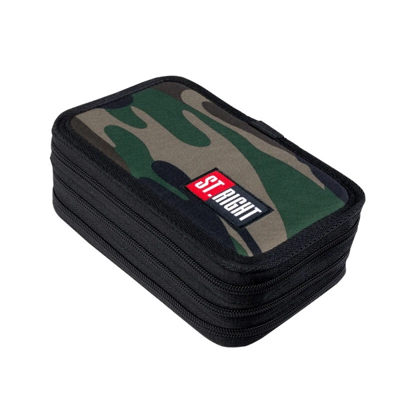 Moro Camouflage Federmäppchen Mäppchen Federtasche Schüleretui 3-Fach gefüllt