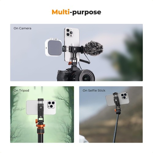 K&F Concept Phone/Tablet Tripod Mount Universal Holder for Tripod w/ 1/4" Thread - Photo 27 sur 28