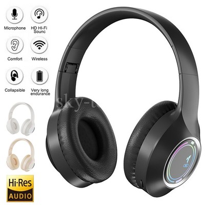 Wireless Bluetooth 5.3 Headphones Headset Over-Ear MIC Foldable Support TF Card